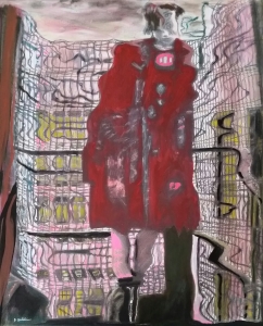 New version, "Red Coat,"  21 x 17, acrylic on canvas